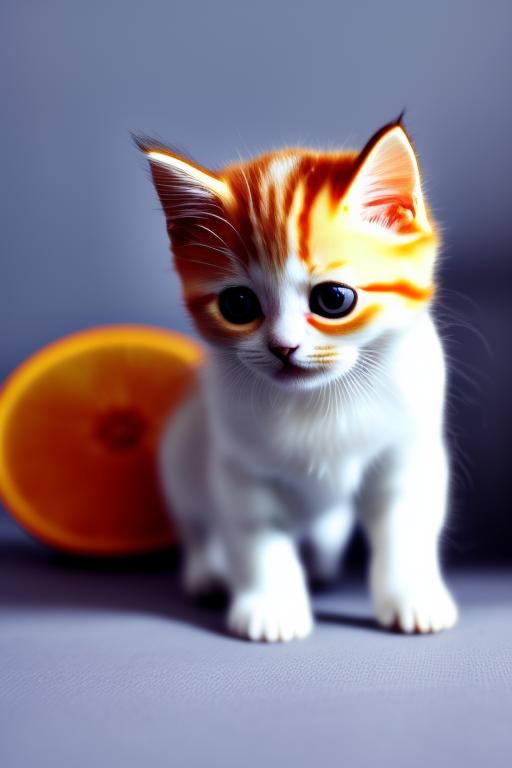 Orange with white exotic shorthair kitten
